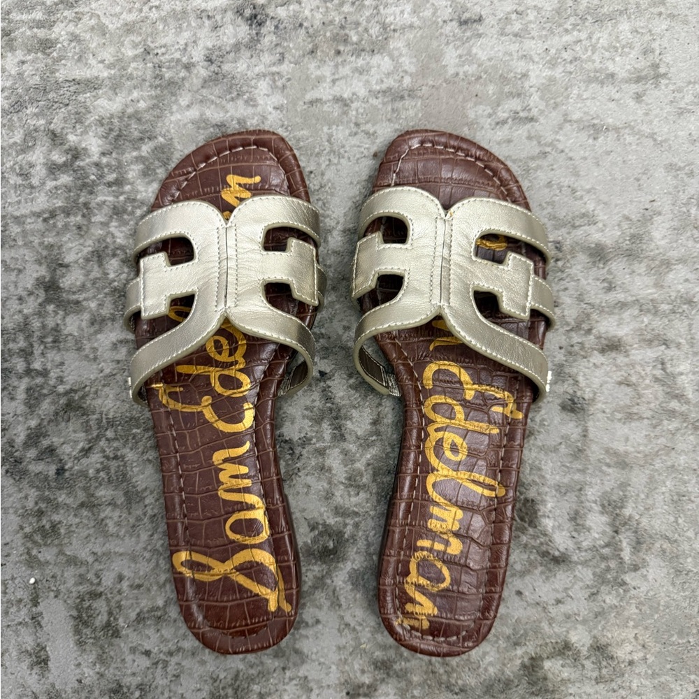 Sam Edelman Metallic Slide Sandals